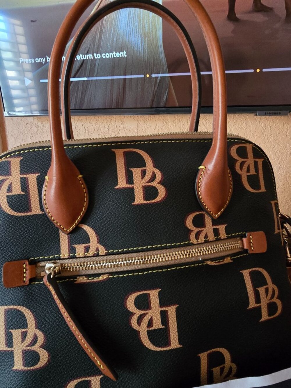 Dooney & Bourke Monogram Large Domed Satchel